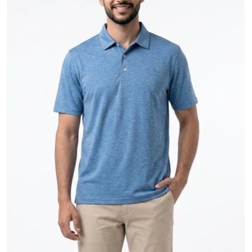 Greg Norman ML75 Play Dry Blue Large Polo Shirt Men’s Short Sleeve
